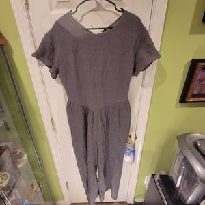 Free People Linen Open-back Jumpsuit